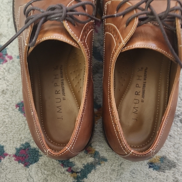 Johnston & Murphy Tan Leather Oxfords - Picture 6 of 10